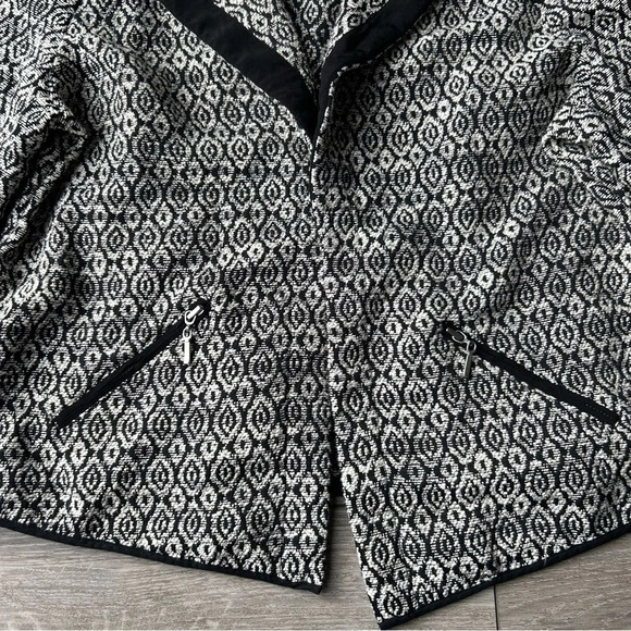 CHICOS Diamond Jacquard Moto Jacket - Picture 10 of 16